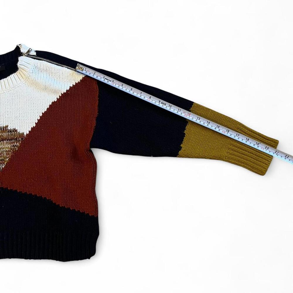 Multicoloured Patchwork Sweater With A Unique Des… - image 3